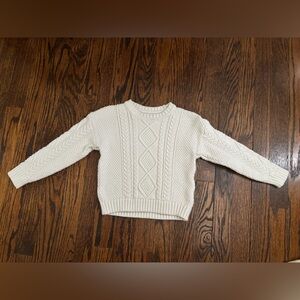 Cream Cable Knit Women's Sweater
